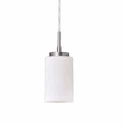 9W LED Pendant Light, 1-Light, E26, 120V, 3000K, Brushed Nickel