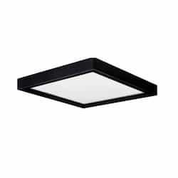 7-in 15W LED Surface Mount, Square, 907 lm, 120V, 3000K, Black