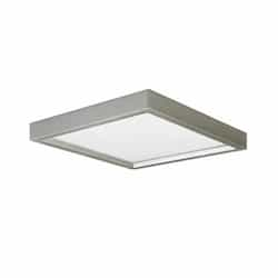 7-in 15W LED Surface Mount, Square, 907 lm, 120V, 4000K, Nickel