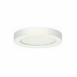 5-in 12W LED Edge-Lit Retrofit Slim Disk Light, Round, 120V, 3000K, WH