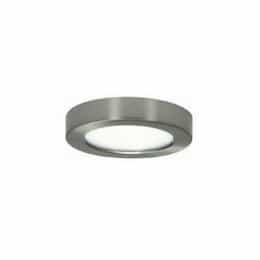 5-in 12W LED Slim Disk Light, Round, 722 lm, 120V, 4000K, Nickel