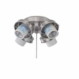 36W LED Ceiling Fan Light Fitter, E26, 4-Light, 120V, 3000K, Bronze