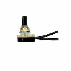 Satco On-off Phenolic Rotary Switch, 125V/250V, Single circuit, 3A/6A, Brass