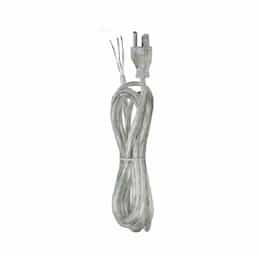 10-ft 1250W Plug Strip Cord, 18/3 SVT, Clear Silver