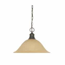 16" 100W Pendant Light w/ Champagne Glass, Mahogany Bronze