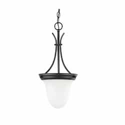 10" 100W Pendant Light w/ Frosted Glass, Mahogany Bronze