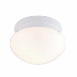 8" 60W Small Flush Mount Mushroom Ceiling Light, White