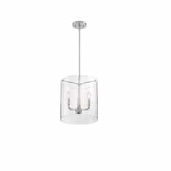 60W Sommerset Series Pendant Light w/ Clear Glass, 3 Lights, Brushed Nickel