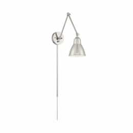 120V Fulton Swing Arm Lamp w/ Switch, E26, Polished Nickel