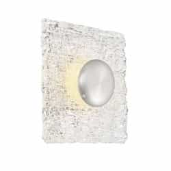 11W LED Square Flush Mount Ceiling Light, Dim, 400 lm, 3000K, Polished Nickel