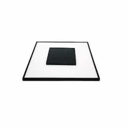 13" 26W LED Flush Mount Ceiling Light, Square, Dimmable, 1600 lm, 3000K, Black