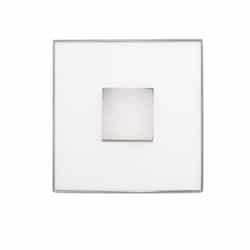 13" 26W LED Square Flush Mount Ceiling Light, Dimmable, 1600 lm, 3000K, Polished Nickel