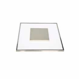 13" 26W LED Square Flush Mount Ceiling Light, Dimmable, 1600 lm, 3000K, Brushed Nickel