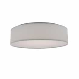 15" 20W LED Flush Mount Ceiling Light w/ White Shade, Dim, 1400 lm, 3000K