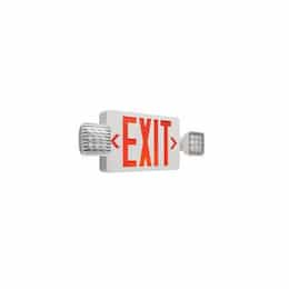 Satco 2.8W Combo Exit Sign w/ Emergency Light, 150 lm, 120V/277V, 5700K, WHT