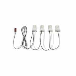 4 Light Ballast Bypass Wiring Harness for Linear LED T8 Lamps