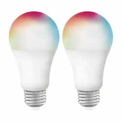 9.5W Smart LED A19 Bulb, E26, 800 lm, 120V, RGB & Tunable White