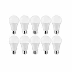 12W LED A19 Bulb, E26, 1100 lm, 120V, 5000K, White, Contactor Pack