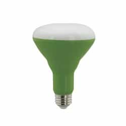 9W LED BR30 Reflector Grow Bulb, E26, 600 lm, 120V, 3500K, Green/White