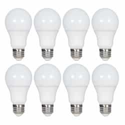 14W LED A19 Bulb, Non-Dimmable, 1500lm, 80CRI, 120V, 2700K, White, 8PK