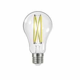 Satco 12.5W LED A19 Bulb, Dimmable, E26, 1500 lm, 120V, 3000K, Clear