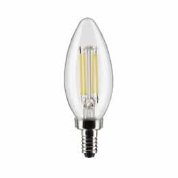 5.5W LED B11 Bulb, Dimmable, E12 Base, 500 lm, 120V, 2700K