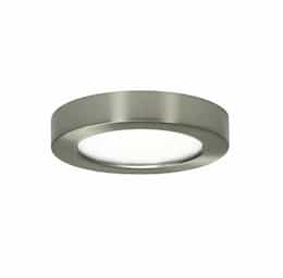 10.5W Blink LED Flush Mount Fixture, 720 lm, 5000K, Brushed Nickel