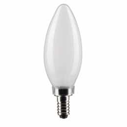 4W LED B11 Bulb, E12 Base, 90CRI, 350 lm, 120V, 2700K, Frosted, 2PK