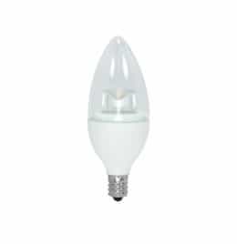 3.5W LED B11 Bulb, 40W Inc. Retrofit, E12, 300 lm, 120V, 3000K, Clear