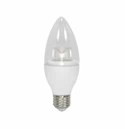 3.5W LED B11 Bulb, 40W Inc. Retrofit, E26, 300 lm, 120V, 2700K, Clear