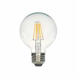 5.5W LED G25 Bulb, 60W Inc. Retrofit, E26, 500 lm, 120V, 2700K, Clear