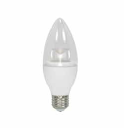 4.5W LED B11 Bulb, 40W Inc. Retrofit, E26, 300 lm, 120V, 3000K, Clear