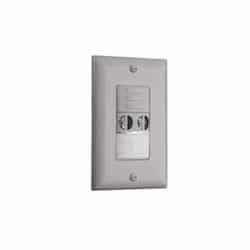 PIR & Ultrasonic OCC Sensor Wall Switch w/ Dimming, 120/230/277V, Gray