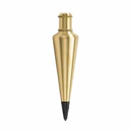 8.7-in Brass Plumb Bob w/ Replaceable Steel Tip, 8 oz