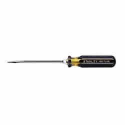 Stanley 100 Plus Round Blade Standard Tip Screwdriver, 6'' Shank