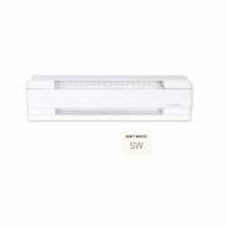 500W Electric Baseboard Heater, 250 Sq Ft, 1706 BTU/H, 240V, High Altitude, Soft White