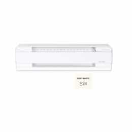 750W Electric Baseboard Heater, 250 Sq Ft, 2560 BTU/H, 120V, High Altitude, Soft White