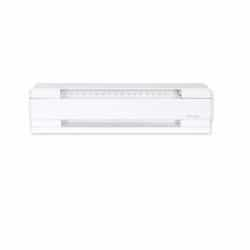 750W Electric Baseboard Heater, 250 Sq Ft, 2560 BTU/H, 240V, High Altitude, White