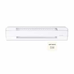 1500W 6-ft Electric Baseboard Heater, 250 Sq Ft, 5119 BTU/H, 240V, High Altitude, Soft White