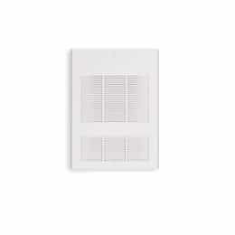 3000W Wall Fan Heater w/ Thermostat, Up To 400 Sq.Ft, 10238 BTU/H, 480V, White