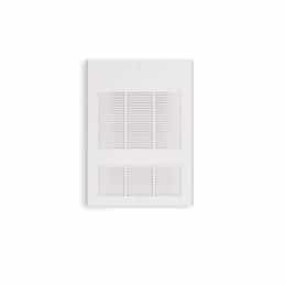 4800W Wall Fan Heater w/ Built-in Thermostat, Single, 240V Control, 480V, White