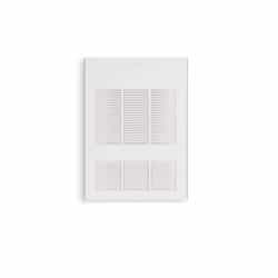 6000W Wall Fan Heater w/ Built-in Thermostat, Double, 240V Control, 480V, White
