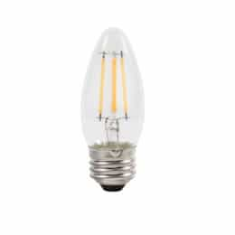 5.5W LED B10 Bulb, Torpedo Tip, Dimmable, E26, 500 lm, 120V, 2700K, Clear