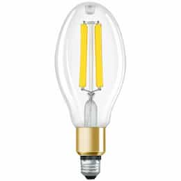 36W LED ED28 Filament Lamp, E26, 6000 lm, 120V-277V, 5000K, Clear