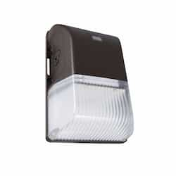 15W LED Wall Pack & Photocell, 1950 lm, 120V-277V, Selectable CCT, BRZ