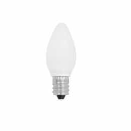 1W LED C7 Bulb, 5W Hal. Retrofit, E12, 30 lm, 120V, 3000K, Frosted