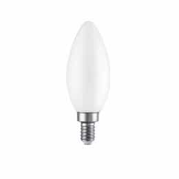4W LED B11 Bulb, Dimmable, E12, 300 lm, 120V, 5000K, Frosted