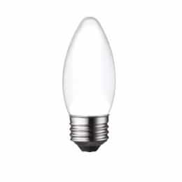 5W LED B11 Bulb, Dimmable, E26, 500 lm, 120V, 2400K, Frosted