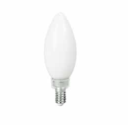 5W LED B11 Bulb, Dimmable, E12, 500 lm, 120V, 5000K, Frosted