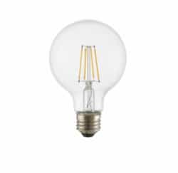 4W LED G25 Bulb, Dimmable, E26, 350 lm, 120V, 3000K, Clear